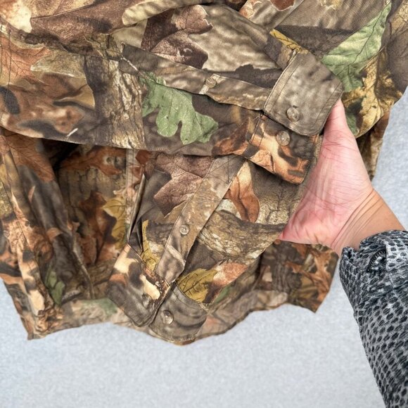 Wrangler Mens Rugged Wear VTG Button Up Shirt Size XXL Advantage Timber Camo - Picture 3 of 14